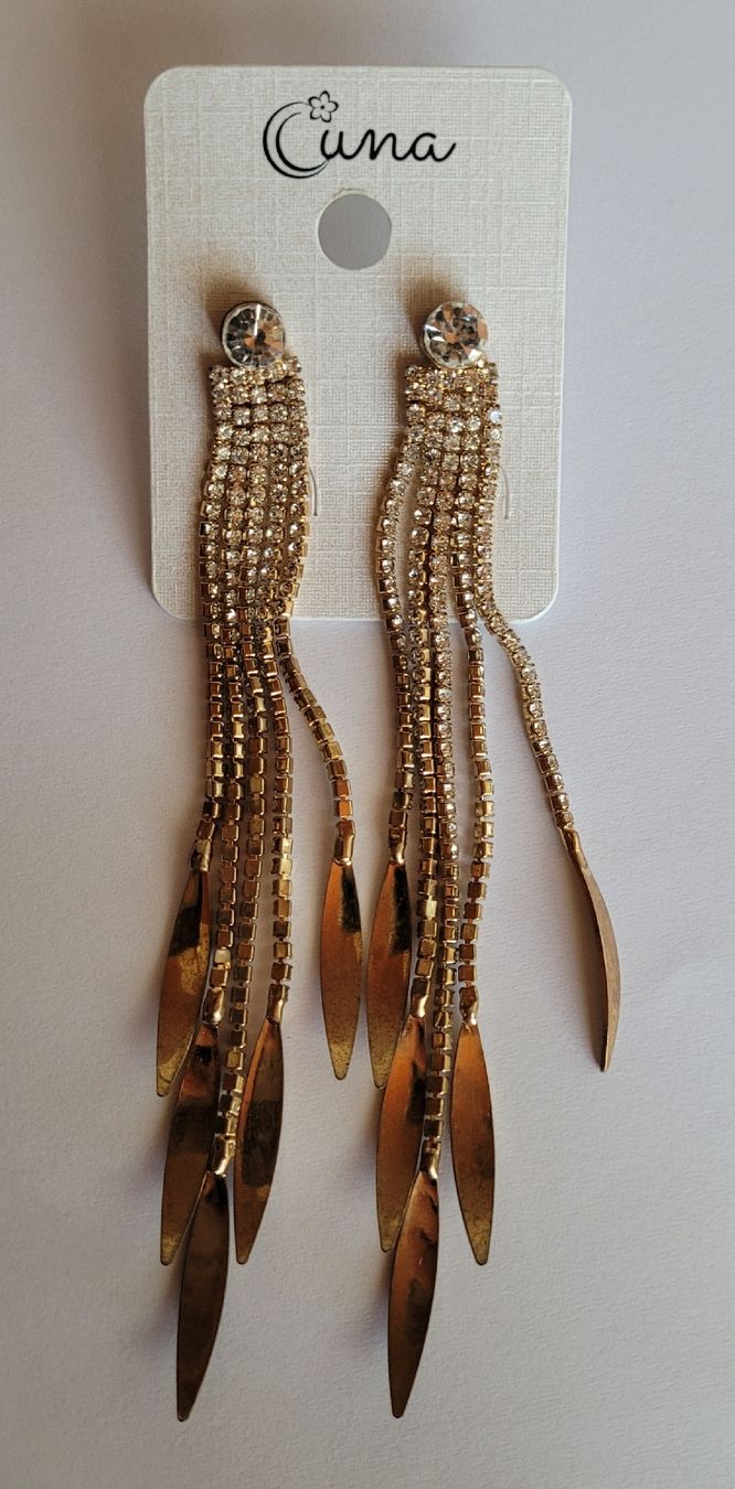 Orecchini pendenti & Orecchini a lobo: Elegante Goldene Ohrringe – Nuovo e nell'imballaggio originale da Brugg AG venduto da Ela_Obi