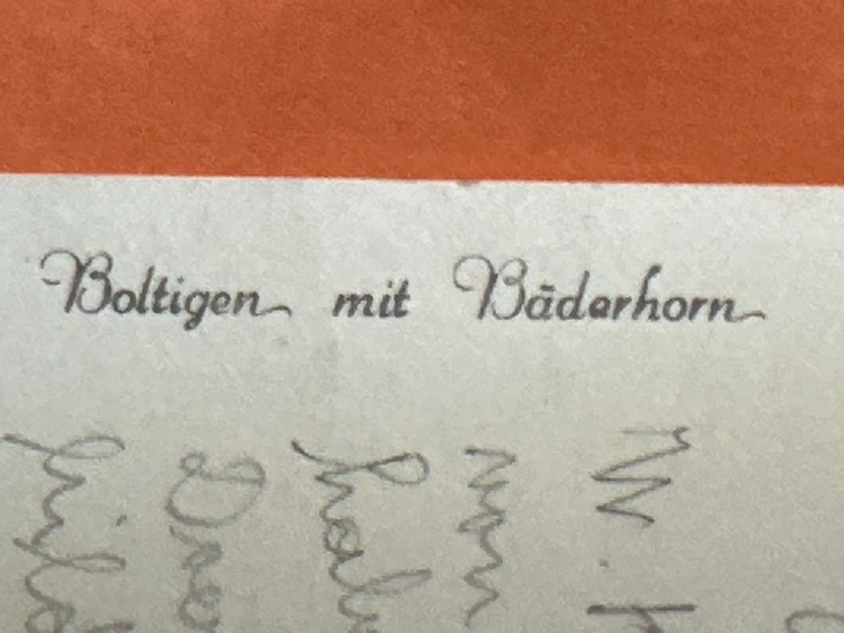 Cartoline postali: Ansichtskarte Boltigen mit Bädderhorn 1932  Feldpost – Usato da Zürich venduto da Chaeffeler 2