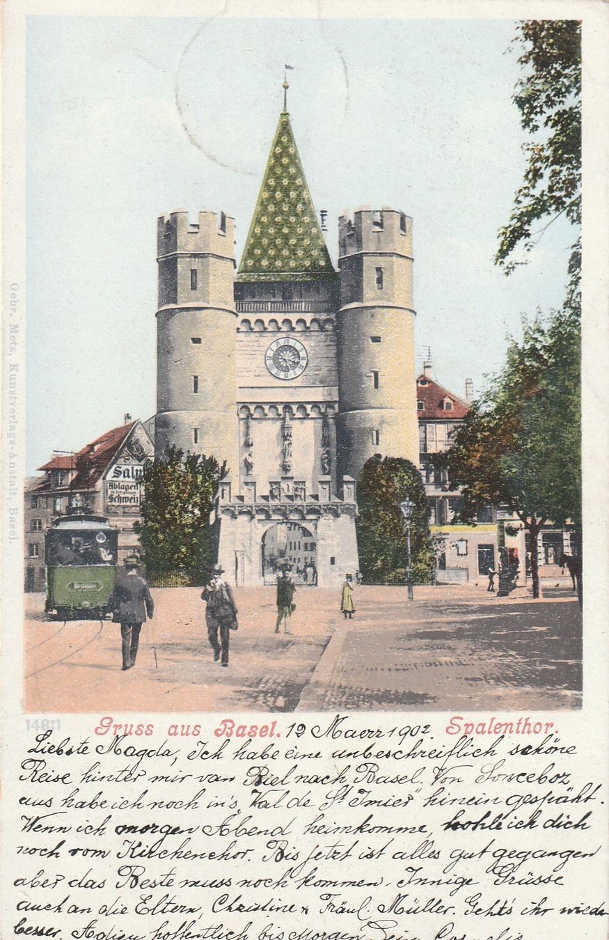 Cartes postales: Basel Spalentor mit Tram – D'occasion à Rorschacherberg par fratovi2