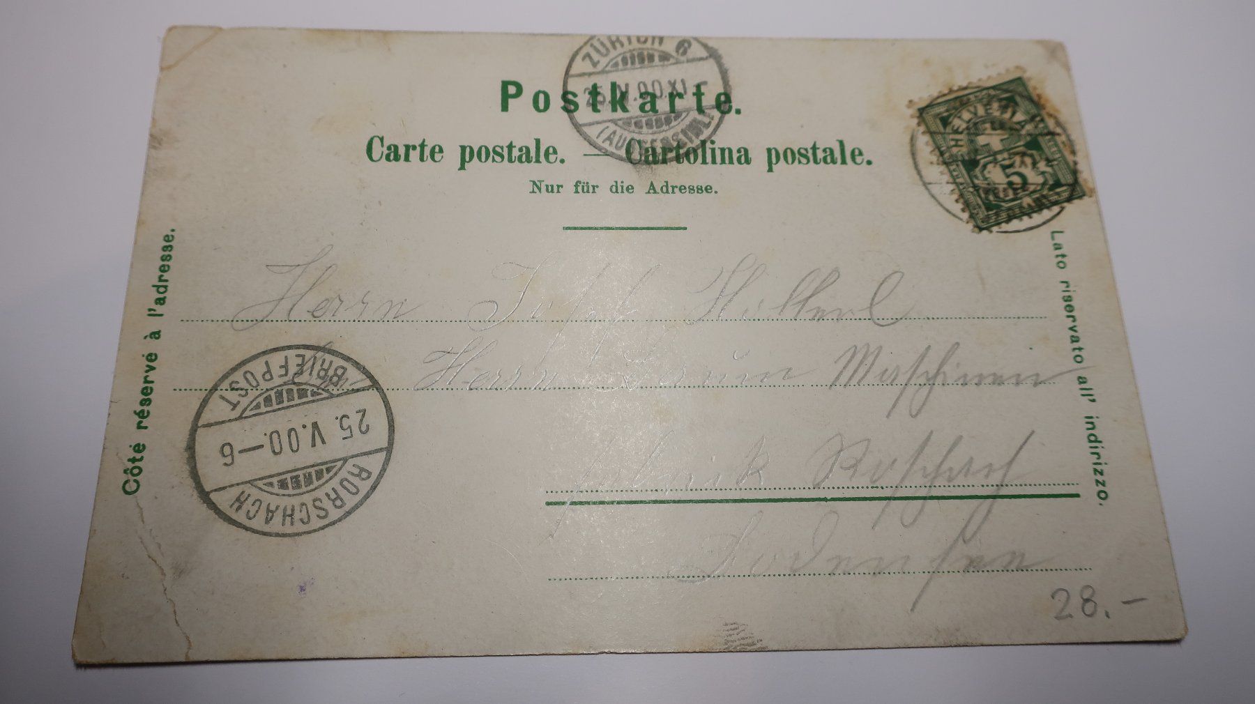 Cartoline postali: Gruss aus Zürich  1900 – Usato da Cormoret venduto da Pascalll2001 4