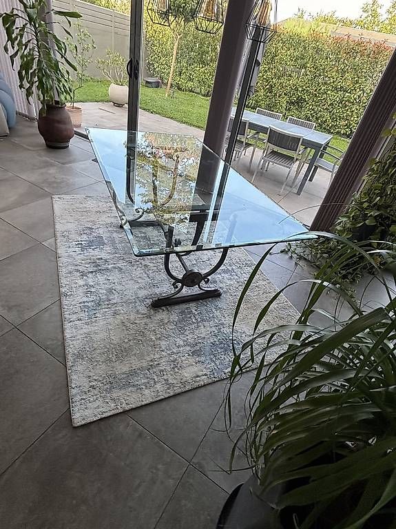 Tables: Table verre pied bronze   – D'occasion à Vessy par dolphintower 3