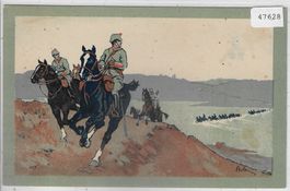 Stiftung der 6. Division 1917 - Künstlerkarte Litho