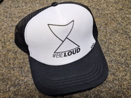 Cooles Trucker Cap #BELOUD schwarz/weiss - Einheitsgrösse