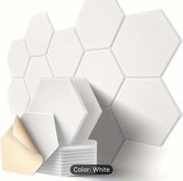 36x Panneaux acoustiques hexagonaux, blancs, 30cm, NEUFS