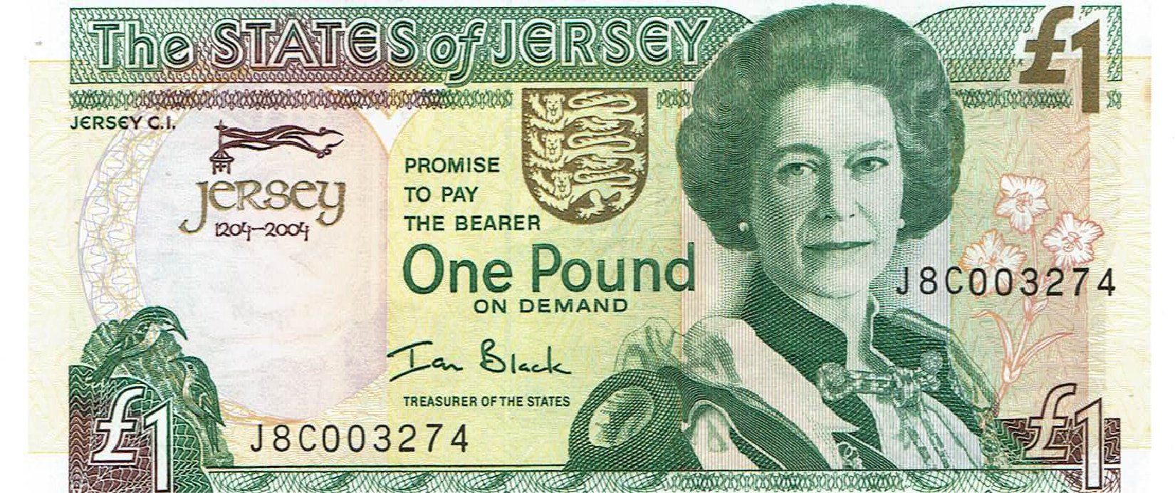 Banknoten: Jersey 1 Pound 2004 COMM. P-31 UNZ – Neu (gemäss Beschreibung) aus Steffisburg von ber_8htf