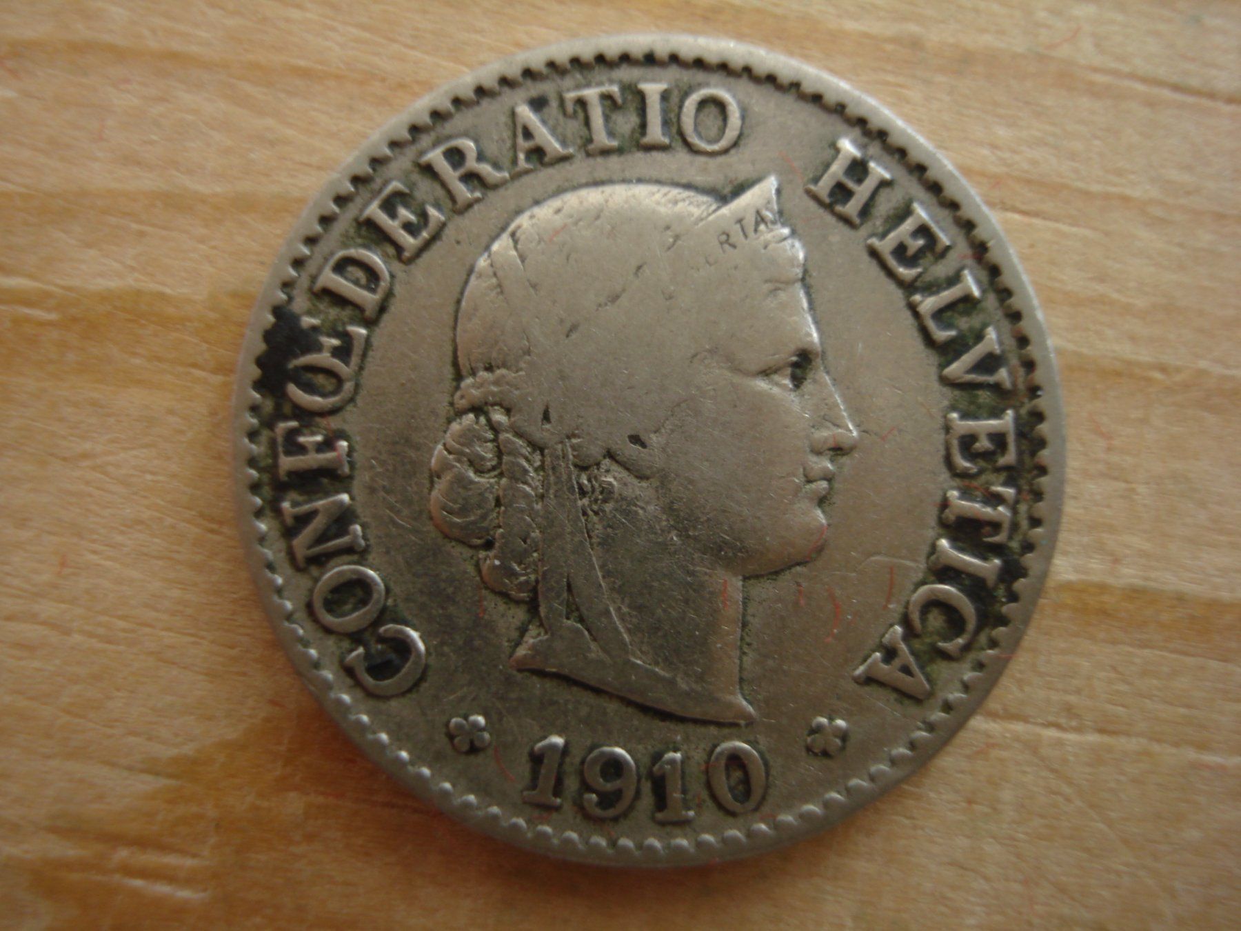 Tutti le monete: (S1) 5 Rappen 1910 – Usato da Erlach venduto da Net-Coins
