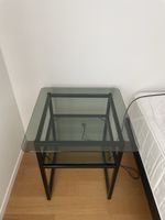 2x Glastisch schwarz Metallgestell guter Zustand