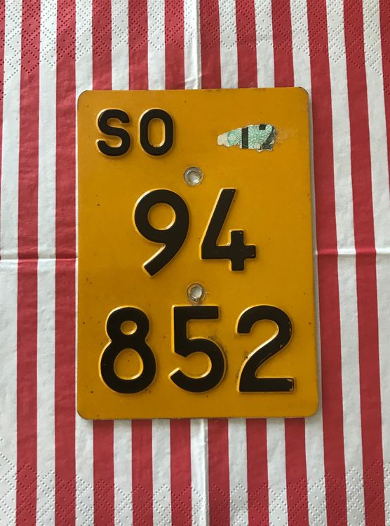 Tiefes SO Mofa Nummernschild Kaufen auf Ricardo