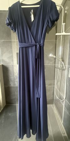 Elegantes dunkelblaues Kleid Grösse S von TFNC