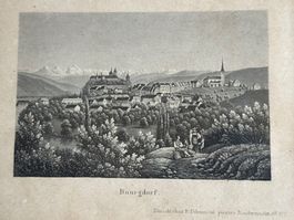 Burgdorf BE, Aquatinta um 1860