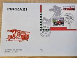 Sammler Briefmarke inkl. C5 Couvert Ferrari F1