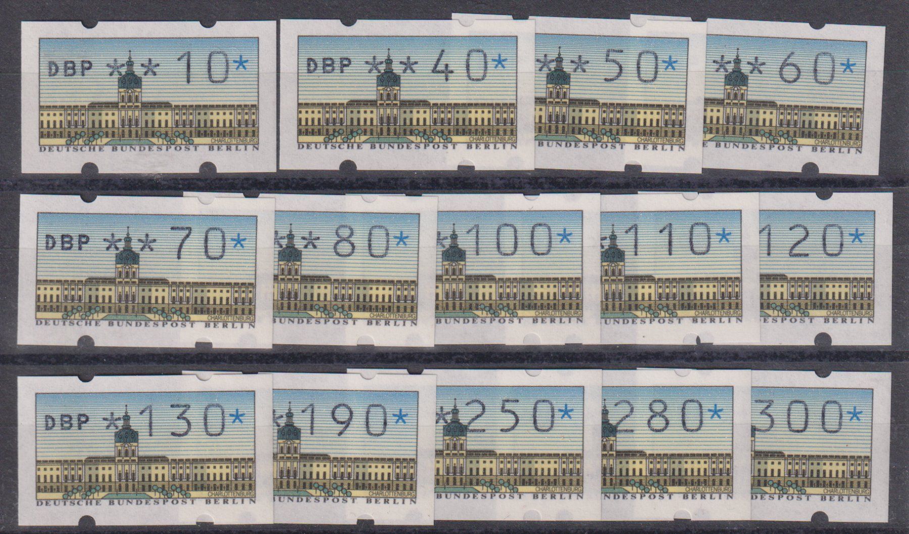 Alle Briefmarken: BERLIN: 14 Werte Automatenmarken ** – Neu (gemäss Beschreibung) aus Eschlikon TG von PhilCon