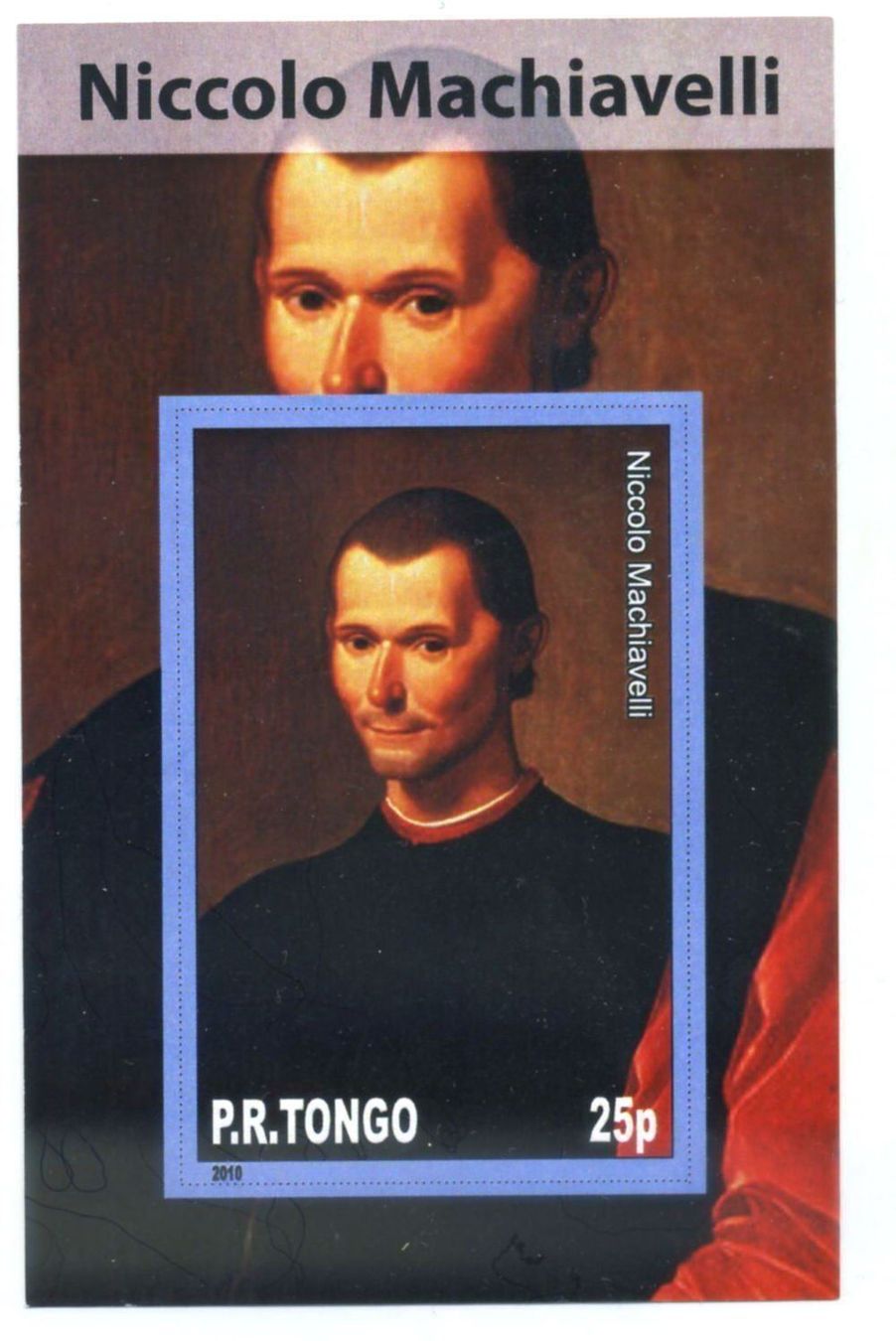 Tutti i francobolli: Block "Niccolò Machiavelli". Tongo – Nuovo e nell'imballaggio originale da Basel venduto da Butsch5