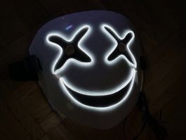 Masque lumineux halloween yeux en croix clown