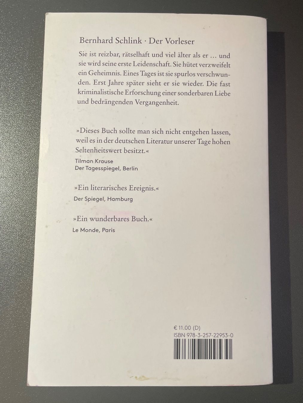 Bücher: Der Vorleser – Gebraucht aus Chamoson von daleva0204 1