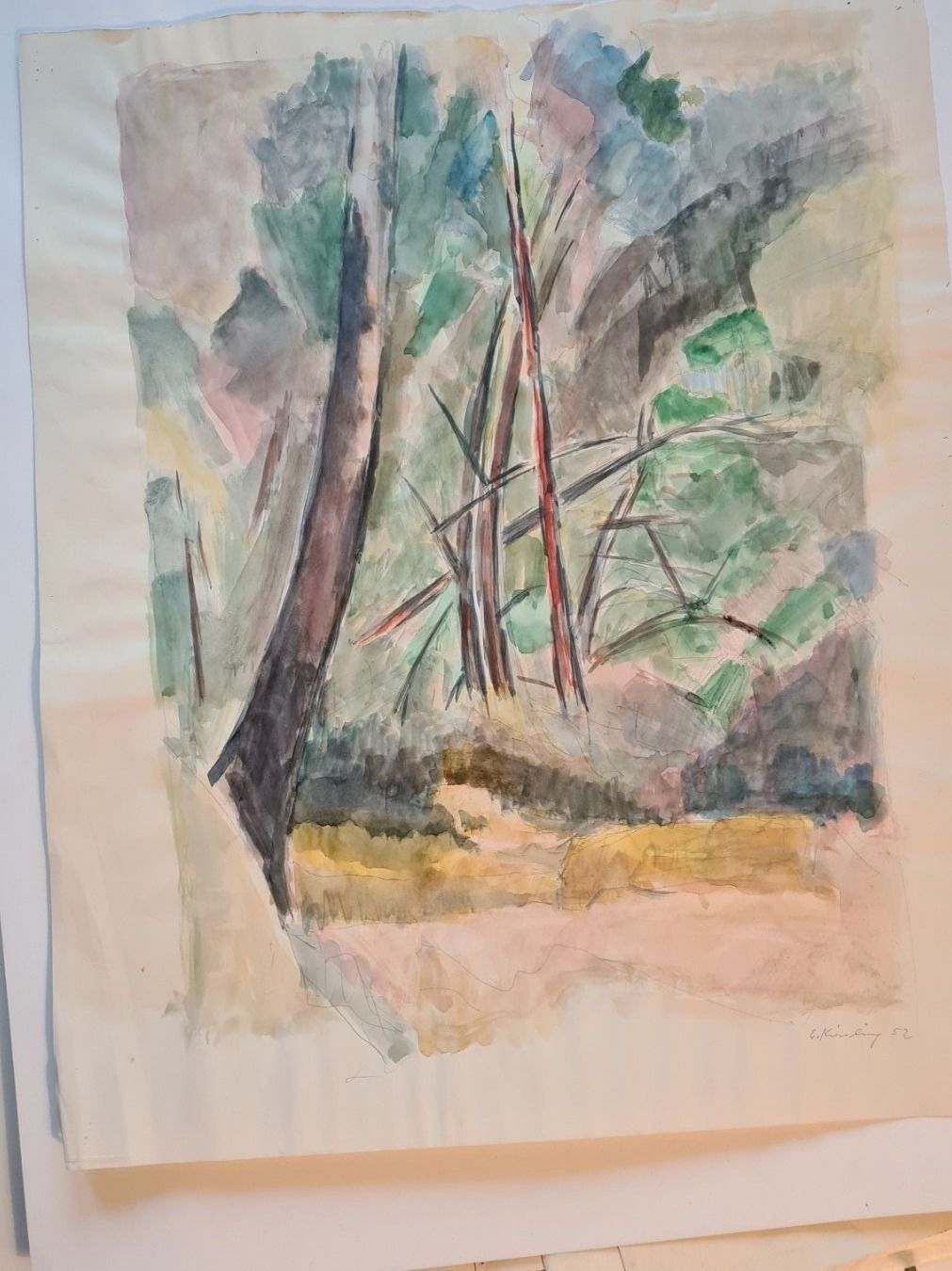 Dipinti: Eugène Kissling Aquarell sign. Dat.1952 – Usato da Emmenbrücke venduto da Kunstankaufverkauf9