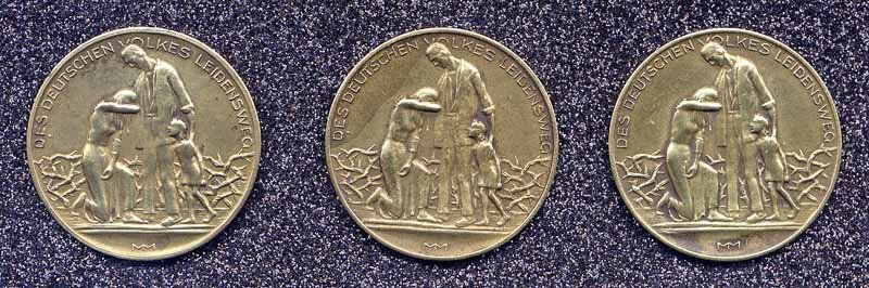 Medaglie: HUNGERMEDAILLEN historisches 3er Set "1923" – Usato da Zug venduto da BAMBI51 1