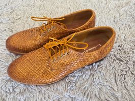 Lederschuhe La Bottega di Lisa geflochten neu Gr. 38.5