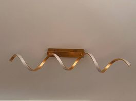 Spiralförmige Deckenlampen gold/weiss