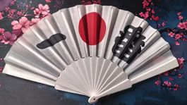 Japanische Fächer, Handfächer mit Japanischen Schriftzeichen
