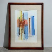 Florian FROEHLICH - Aquarelle Abstraite Originale Signée