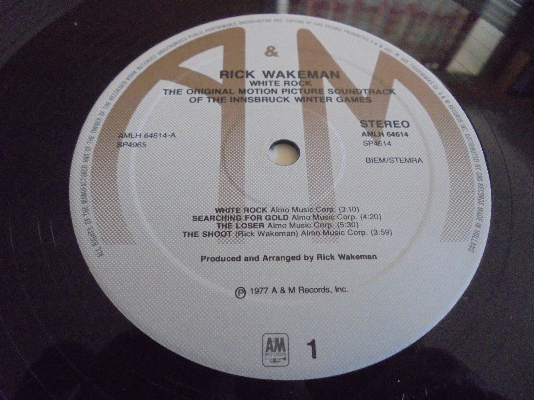 Dischi in vinile: Rick WAKEMAN " White Rock " LP Hollande 1977 – Usato da Crissier venduto da Promopost 2