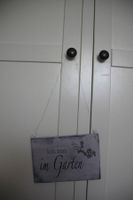 Schild "Bin im Garten" (handmade)