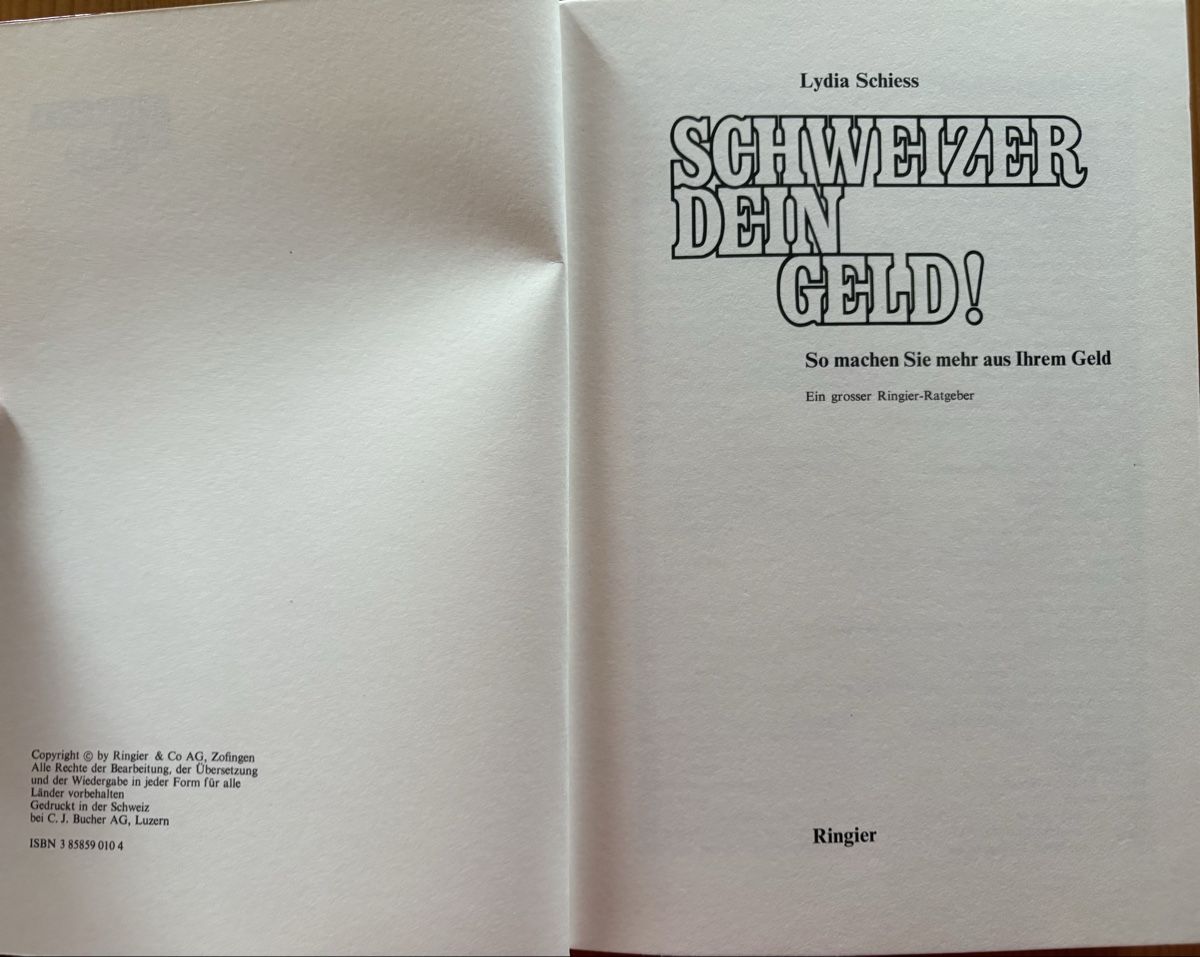 Libri: Buch Schweizer dein Geld Ringier Ratgeber akzeptabel – Usato da Wyssachen venduto da Hahe89 1