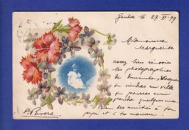 ENFANT - Montage photo dans les fleurs - 1899