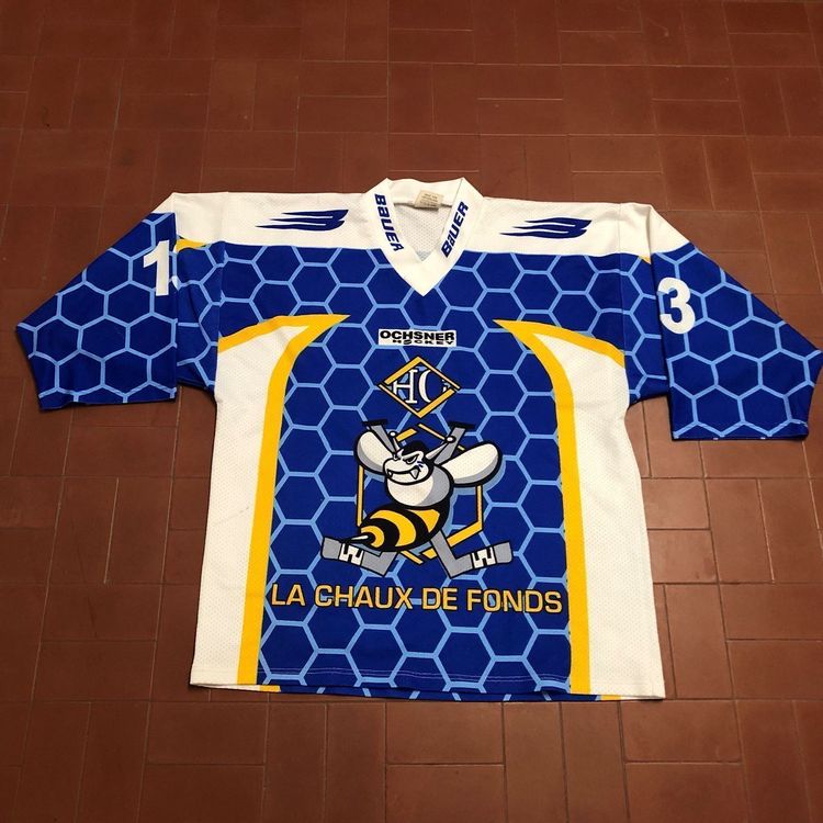 Maillot De Hockey Wolf #1 HC La Chaux-de-Fonds OSCSNER - Homme Taille XL
