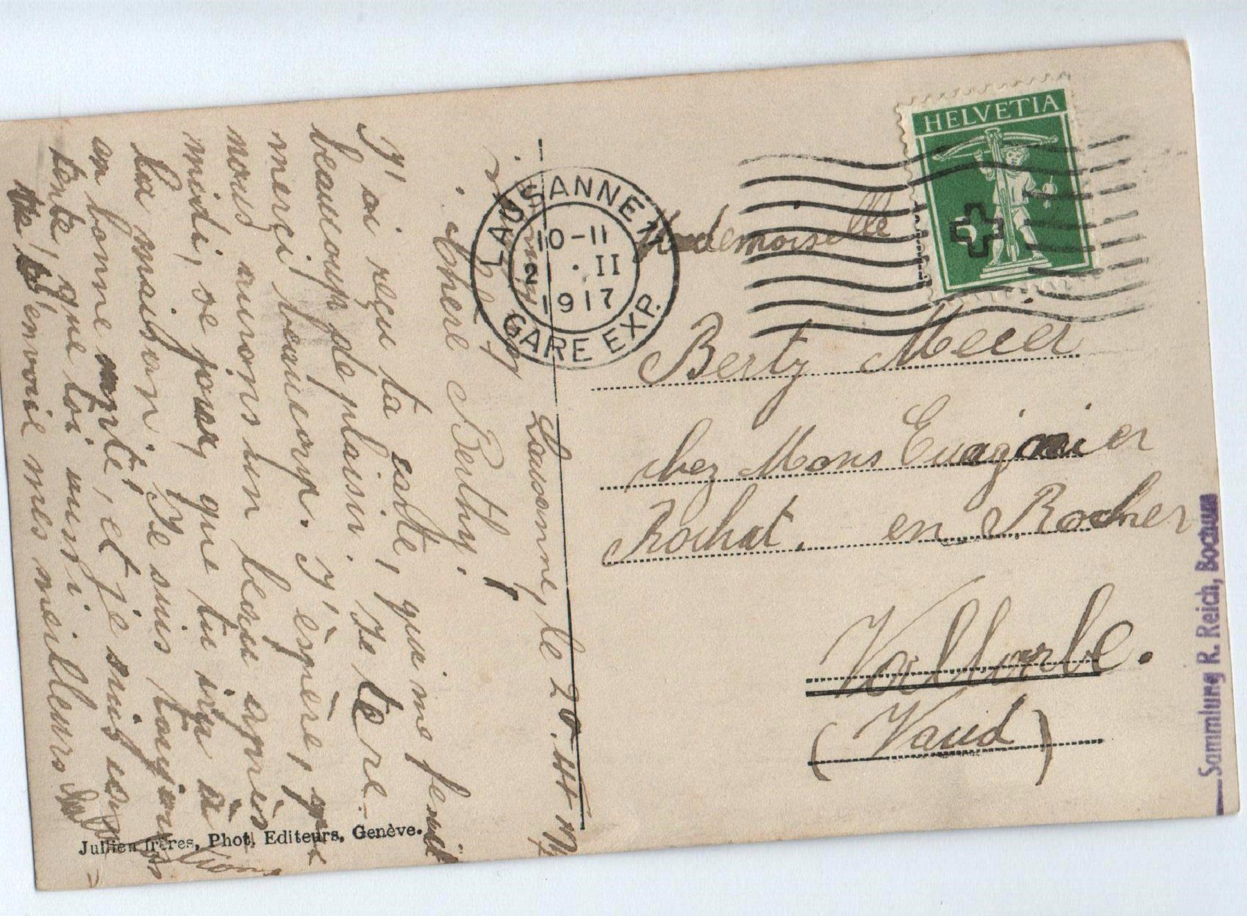 Cartoline postali: Le Quai à OUCHY tramway – Usato da Jona venduto da philajona 1