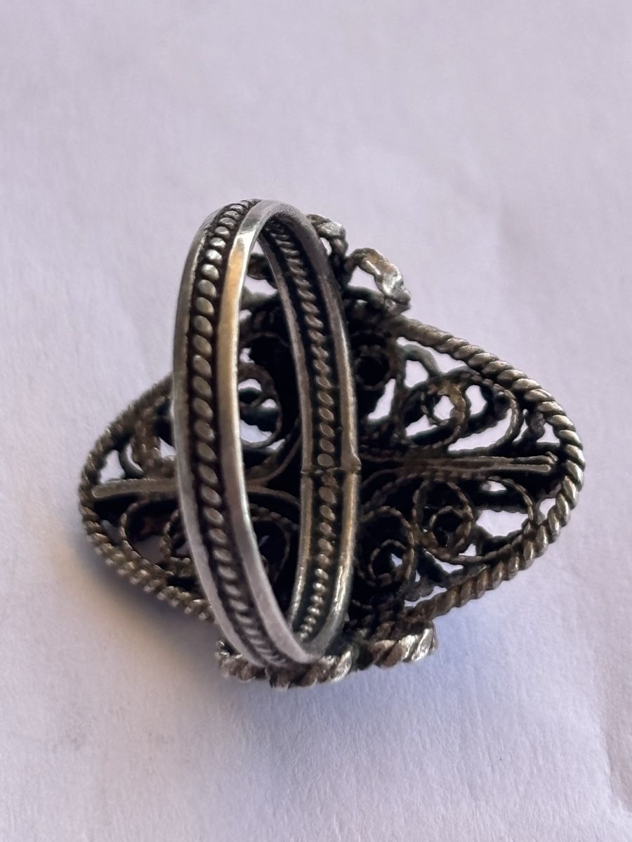 Anelli: Ring Silber 925 mit rotem Stein  – Usato da Langnau am Albis venduto da flusspflege 5