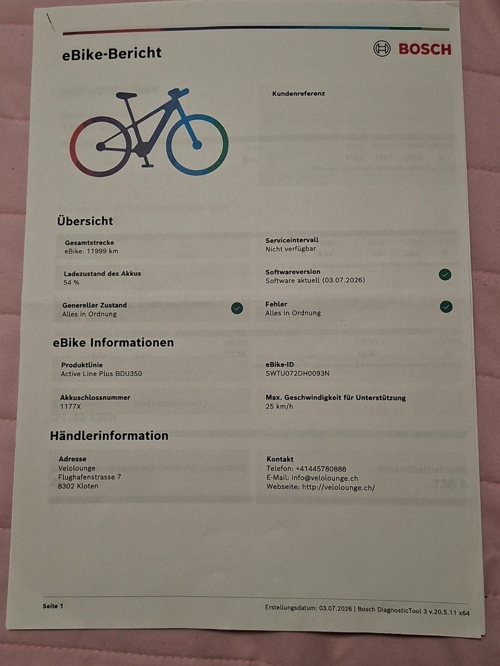 Bosch Velos: Bosch Diamant E-Bike – Gebraucht aus Kloten von Szilvi15 1