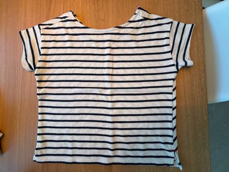 C&A t-shirt 146 gestreift beige und blau