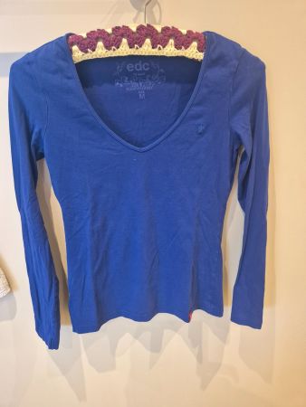 Langarmshirt edc by Esprit blau Grösse M