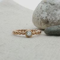 Feiner Silber Ring 925 mit Perle Grösse 55