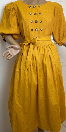 Isola Trachtenkleid /Dirndl Kleid Gelb GR. 44 neu