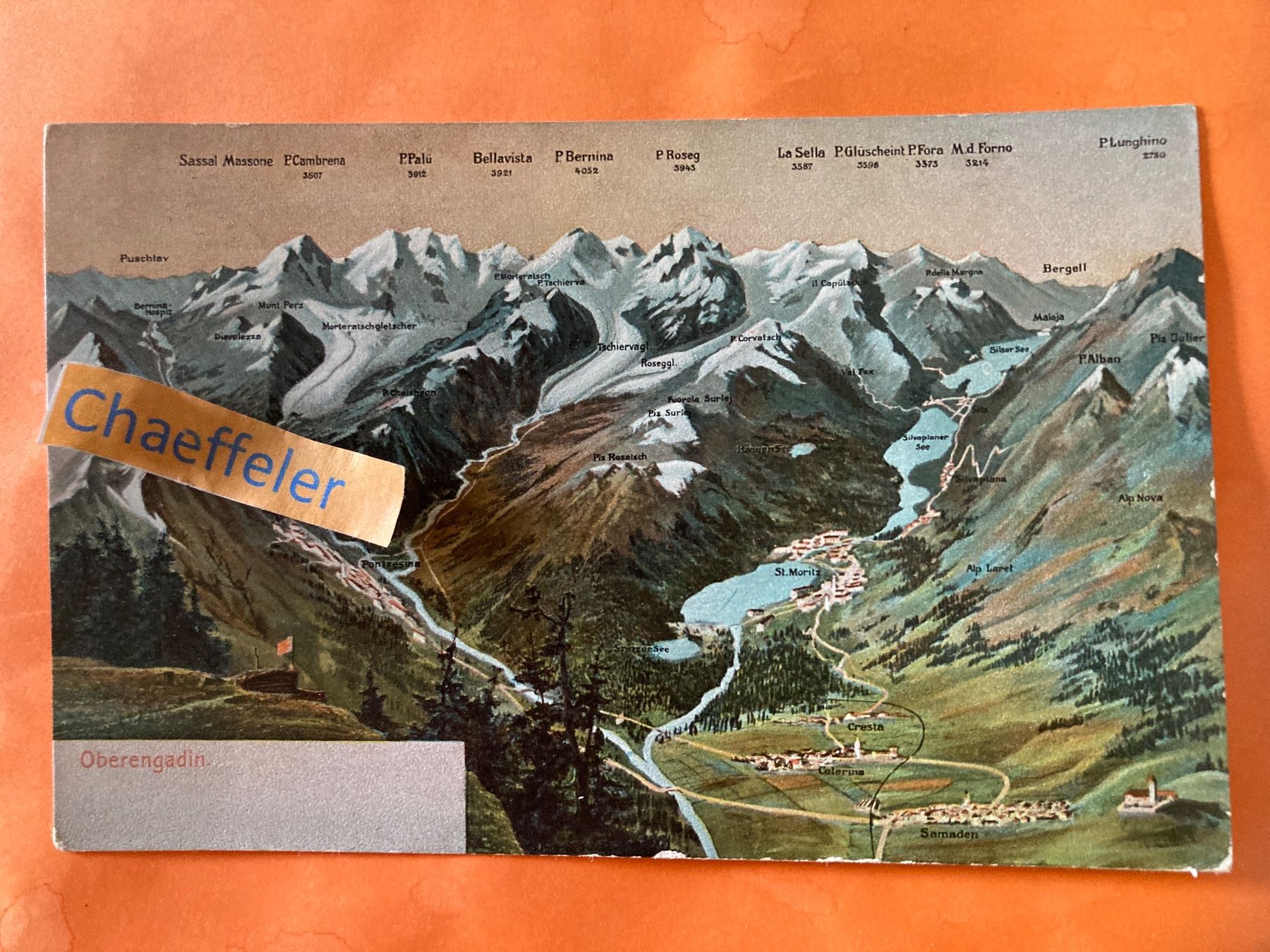 Cartoline postali: 1942 Oberengadin St. Moritz – Usato da Zürich venduto da Chaeffeler