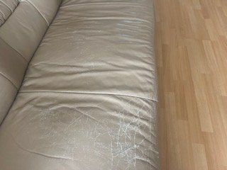 Sofas: 3er Sofa Leder braun – D'occasion à Muhen par Evasio 1