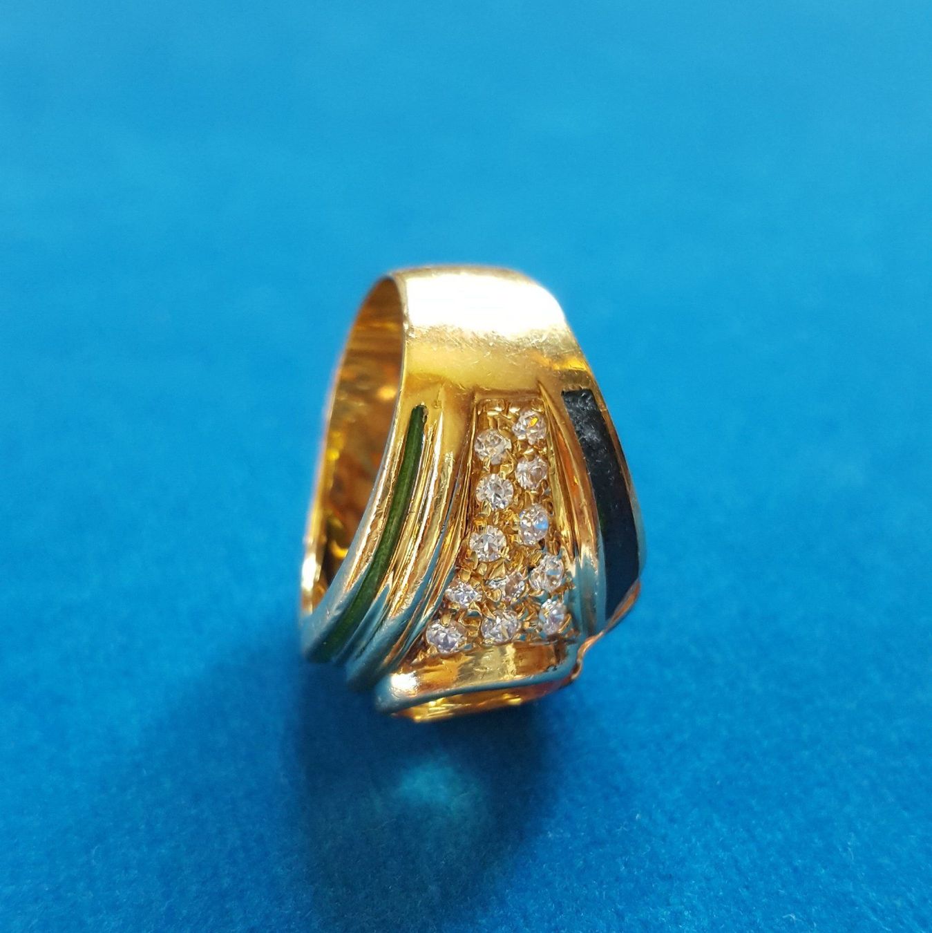 Ringe: 18 Karat 750 Massiv Gold Ring Mit Steine – Gebraucht aus Wald ZH von Aniade 1