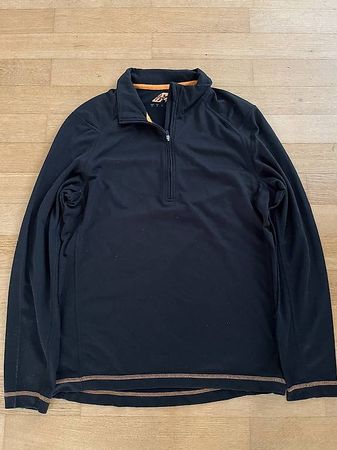 Fleecepullover Herren S schwarz  Half-Zip / Midlayer
