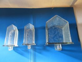 Lot de 3 tiroir vintage en verre, parfait état