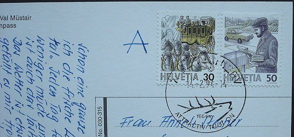 Cartes postales: TSCHIERV Val Müstair – D'occasion à Jona par philajona 1