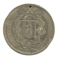 Schützenmedaille GL 1892 Glarus Alu, mit originaler Lochung!