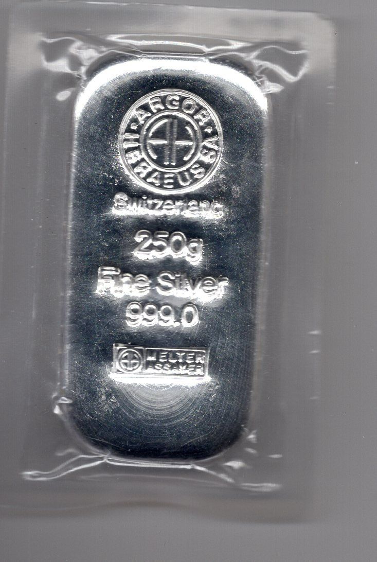 Metalli preziosi: (596) Silberbarren 250 g, Argor – Usato da Rüthi (Rheintal) venduto da erdnuessli1