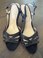 Jonak Paris Sandaletten, schwarzes Leder, Grösse 38