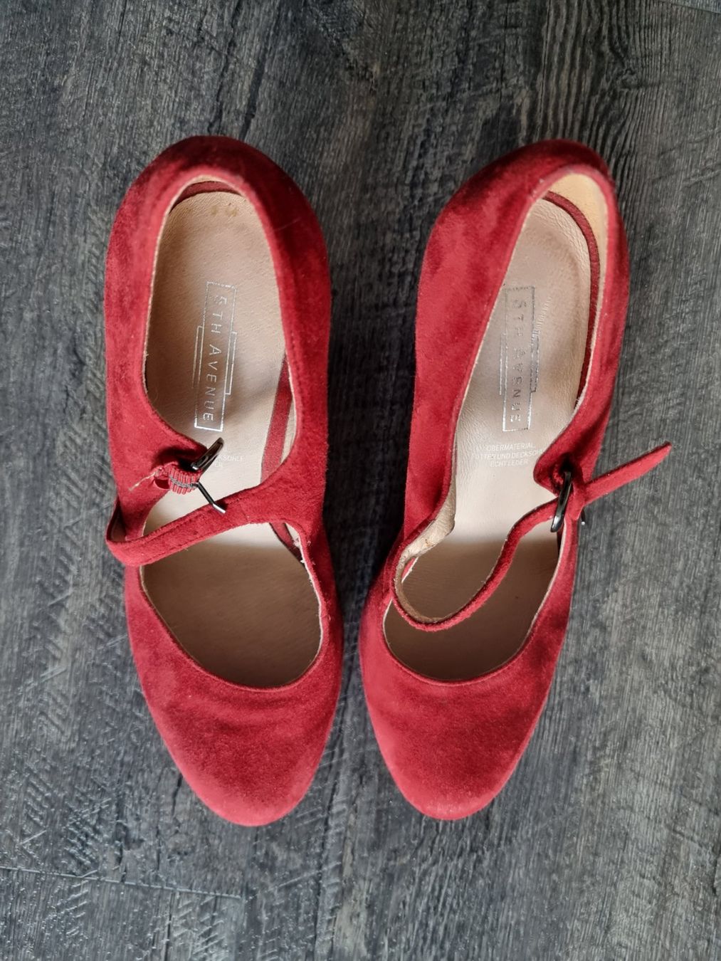 Scarpe da donna: Wildleder-Plateaus, Fifth avenue, rot, Gr. 36 – Usato da Zermatt venduto da pantarhei3z 5