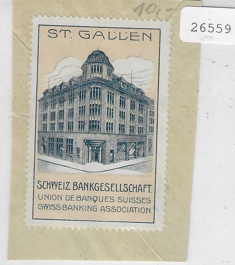 Tutti i francobolli: St. Gallen - Schweiz. Bankgesellschaft – Usato da Ettingen venduto da Kartenplanet