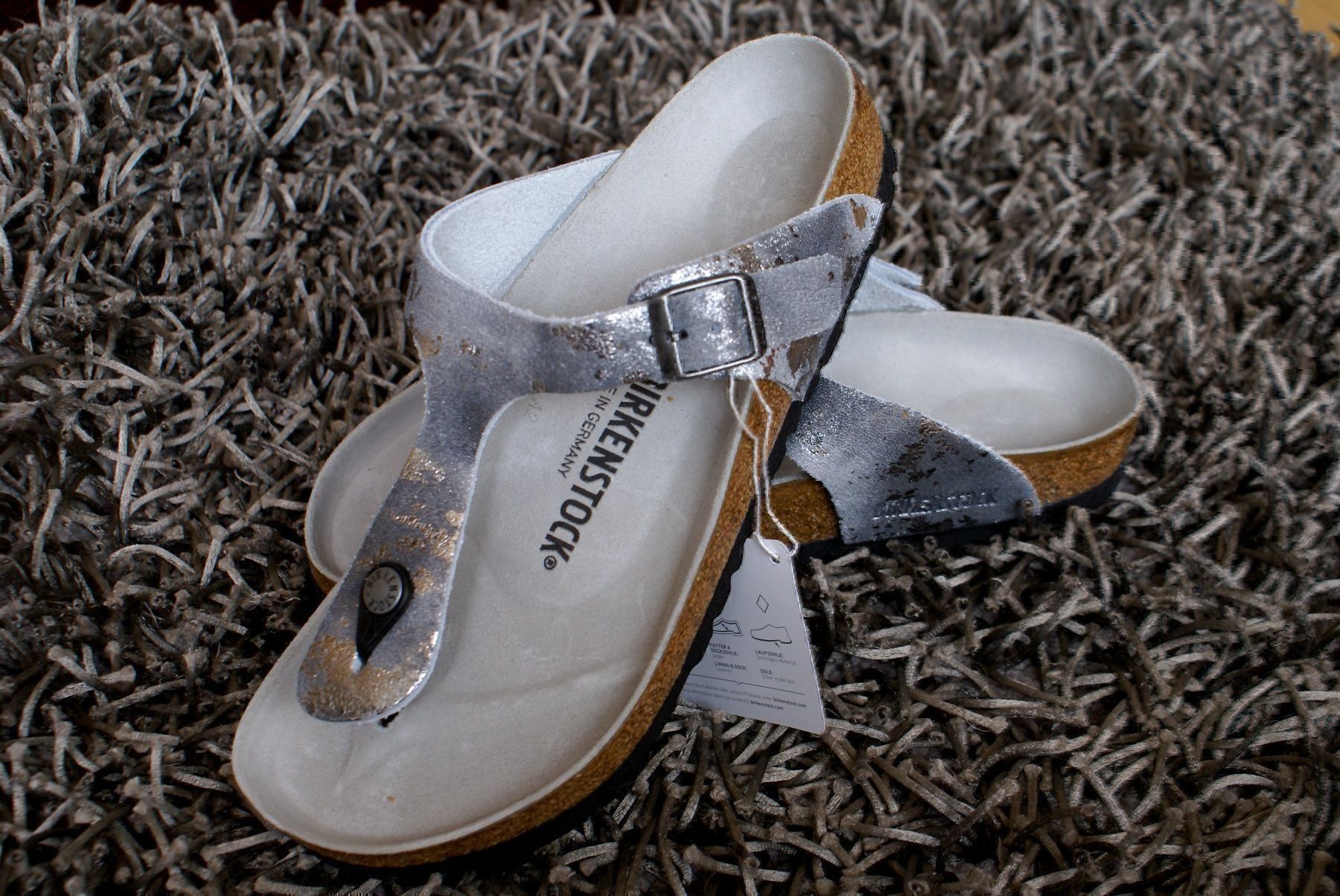 Birkenstock Damenschuhe: Birkenstock, Gizeh, Gr. 40, Leder, NEU – Neu und originalverpackt aus Wattwil von glueck 1