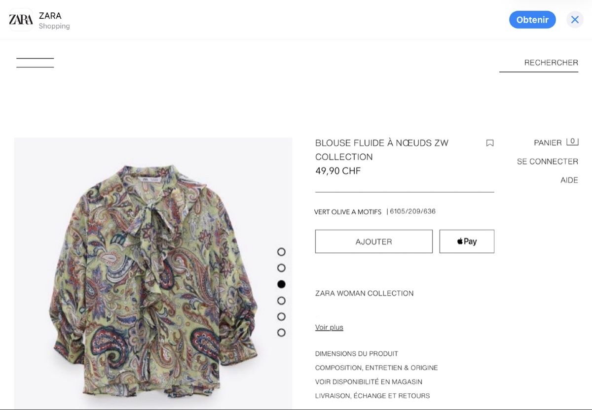 Zara Camicette: Chemise bohème de ZARA taille M  – Nuovo (secondo la descrizione) da Aigle venduto da sow_m7gm 8